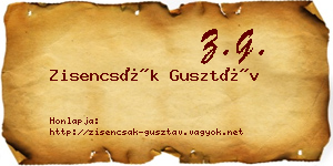 Zisencsák Gusztáv névjegykártya