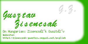 gusztav zisencsak business card